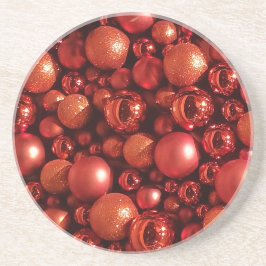 Weihnachtsdekoration Red Baubles Getränkeuntersetzer (Vorne)