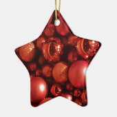 Weihnachtsdekoration Red Baubles Keramik Ornament (Links)