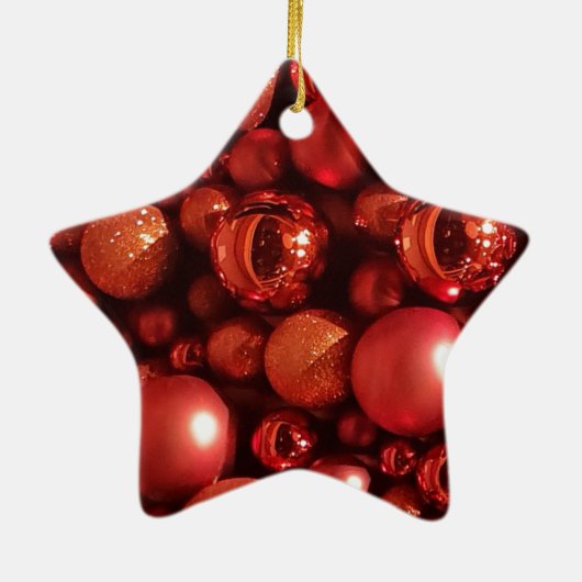 Weihnachtsdekoration Red Baubles Keramik Ornament (Hinten)