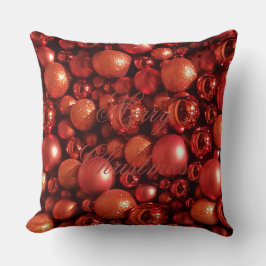 Weihnachtsdekoration Red Baubles Kissen