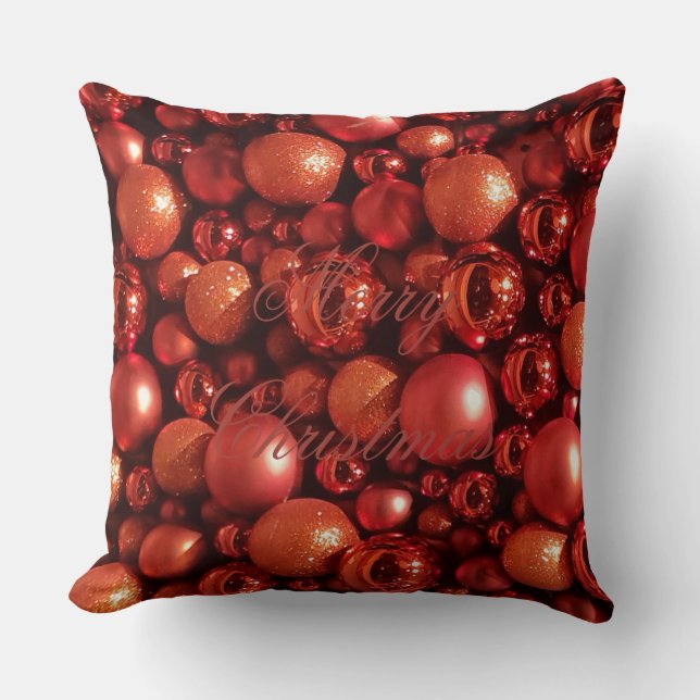 Weihnachtsdekoration Red Baubles Kissen (Vorderseite)