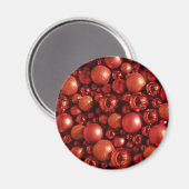 Weihnachtsdekoration Red Baubles Magnet (Vorderseite/Rückseite)