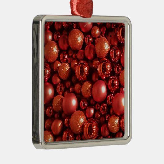 Weihnachtsdekoration Red Baubles Ornament Aus Metall (Rechts)