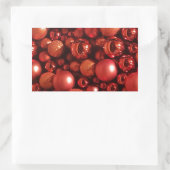 Weihnachtsdekoration Red Baubles Rechteckiger Aufkleber (Tasche)