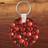Weihnachtsdekoration Red Baubles Schlüsselanhänger (Vorderseite)