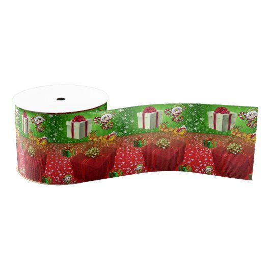 Weihnachtsdekoration Ribbon, Elf Ripsband (Spule)