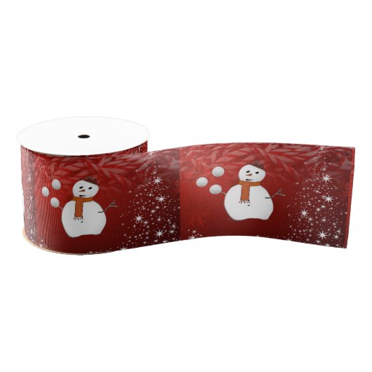 Weihnachtsdekoration Ribbon, Snowman Ripsband (Spule)