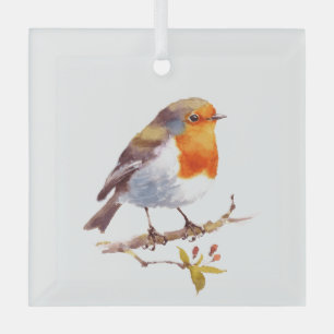 Weihnachtsdekoration - Robin Red Chest Ornament Aus Glas
