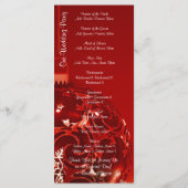 Weihnachtsdekoration Rot Hochzeitsprogramme Programm (Rückseite)