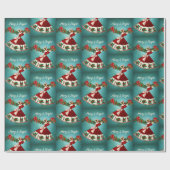 Weihnachtsdekoration Roter Glitzer Mädchen Geschenkpapier (Flach)