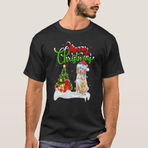 Weihnachtsdekoration Santa Australian Shepherd Hun T-Shirt