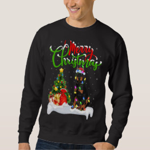 Weihnachtsdekoration Santa Dobermann Hund Weihnach Sweatshirt