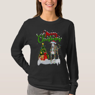 Weihnachtsdekoration Santa Italienischer Windhund T-Shirt