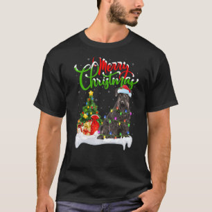 Weihnachtsdekoration Santa Miniaturschnauzer Hund T-Shirt