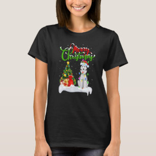 Weihnachtsdekoration Santa Sibirischer Husky Hund T-Shirt