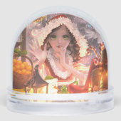 Weihnachtsdekoration Schneekugel mit magischem Mäd (Rückseite)