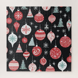 Weihnachtsdekoration Schwarz Puzzle