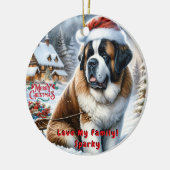 Weihnachtsdekoration St. Bernard individuell zuges Keramik Ornament (Links)