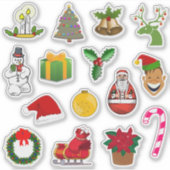 Weihnachtsdekoration Sticker Set (Vorderseite)