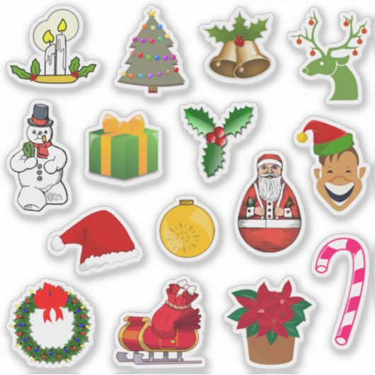 Weihnachtsdekoration Sticker Set (Vorderseite)