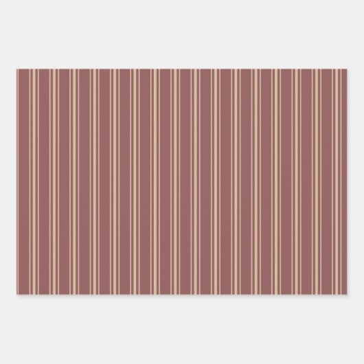 Weihnachtsdekoration Streifen Wrapping Paper Set Geschenkpapier Set (Vorderseite 3)