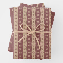 Weihnachtsdekoration Streifen Wrapping Paper Set Geschenkpapier Set