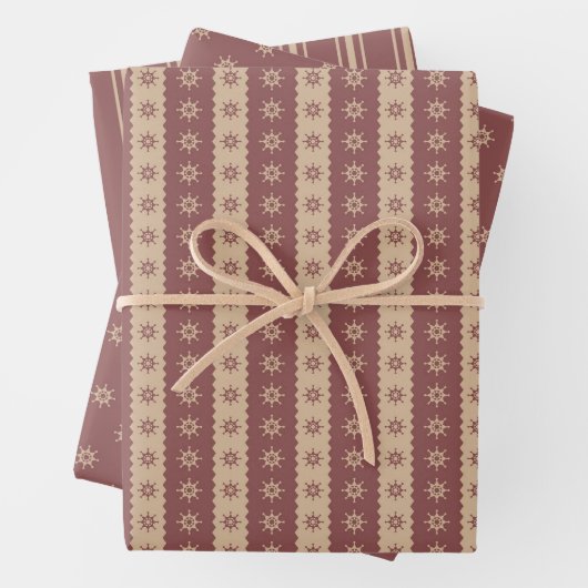 Weihnachtsdekoration Streifen Wrapping Paper Set Geschenkpapier Set (Beispiel)
