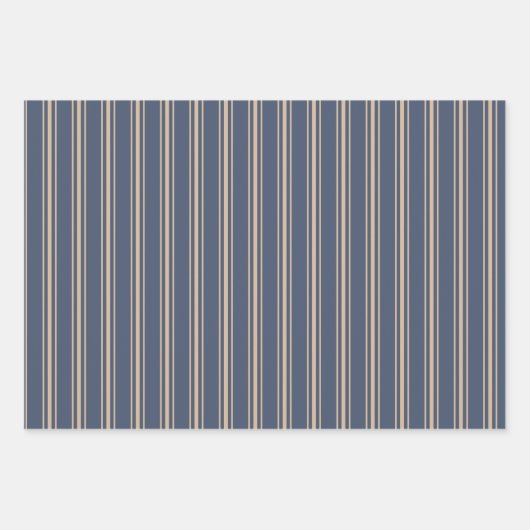 Weihnachtsdekoration Streifen Wrapping Paper Set Geschenkpapier Set (Vorderseite 3)