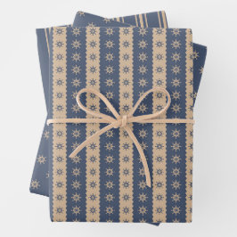 Weihnachtsdekoration Streifen Wrapping Paper Set Geschenkpapier Set