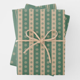 Weihnachtsdekoration Streifen Wrapping Paper Set Geschenkpapier Set