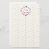Weihnachtsdekoration und Schneeflockenmuster nach  Briefpapier (Vorne/Hinten)