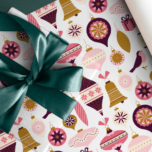 Weihnachtsdekoration Vintage Retro Christbaumkugel Geschenkpapier