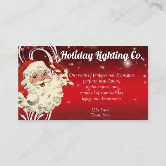 Weihnachtsdekoration Visitenkarte (Vorderseite)