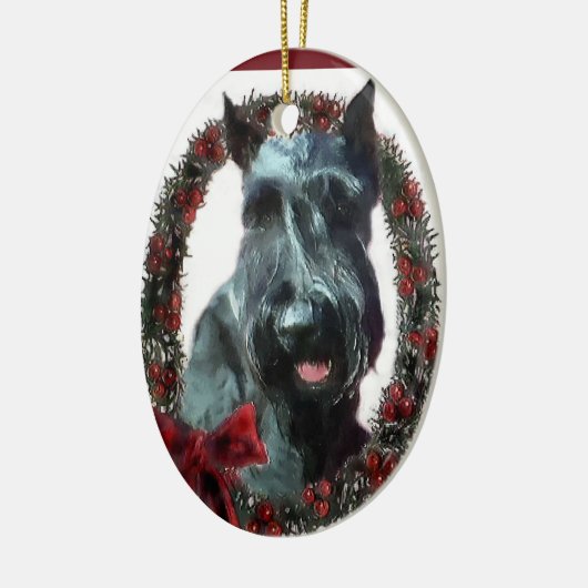 Weihnachtsdekoration von Giant Schnauzer Keramikornament (Links)