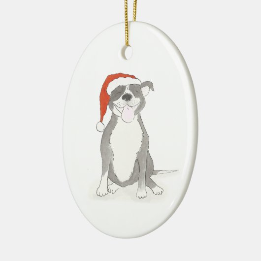 Weihnachtsdekoration von Staffie Keramik Ornament (Links)