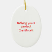 Weihnachtsdekoration von Staffie Keramik Ornament (Hinten)