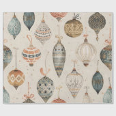 Weihnachtsdekoration Wasserfarbe Beige Festlich Geschenkpapier (Flach)