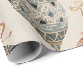 Weihnachtsdekoration Wasserfarbe Beige Festlich Geschenkpapier (Rolleneckpunkt)