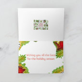 Weihnachtsdekoration Wasserfarben Kunst Karte (Innenseite)