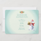 Weihnachtsdekoration Winter Fairy Tale Snowman Einladung (Rückseite)
