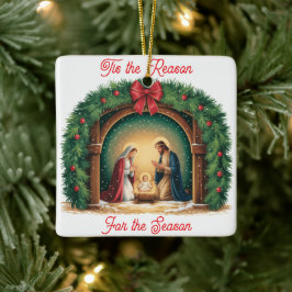 Weihnachtsdekoration zur Geburt Jesu Keramikornament