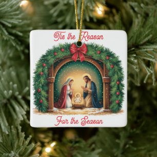 Weihnachtsdekoration zur Geburt Jesu Keramikornament