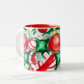 Weihnachtsdekoration Zweifarbige Tasse (Vorderseite Links)