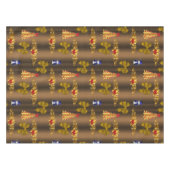 Weihnachtsdekorationen auf Bronze Tischdecke (Vorderseite (Horizontal))