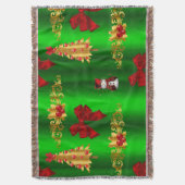 Weihnachtsdekorationen auf Grün Decke (Vorderseite Vertikal)