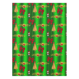 Weihnachtsdekorationen auf Grün Tischdecke