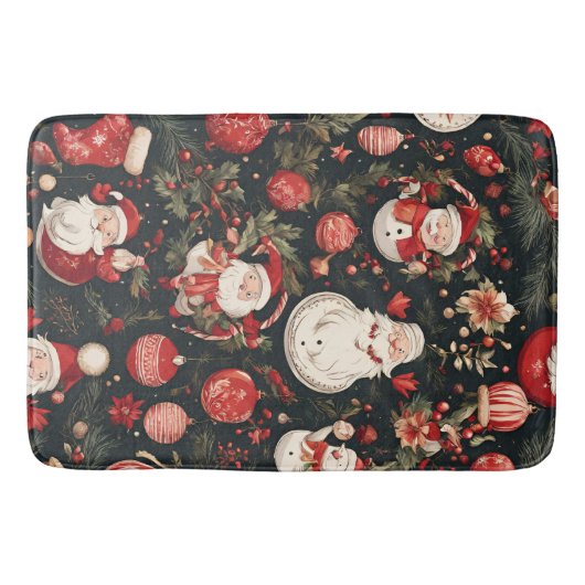 Weihnachtsdekorationen, Blätter, Blume Badematte (Vorderseite)