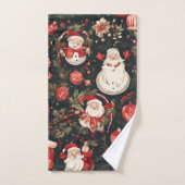 Weihnachtsdekorationen, Blätter, Blume Badhandtuch Set (Handtuch)