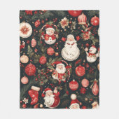 Weihnachtsdekorationen, Blätter, Blume Fleecedecke (Vorderseite)