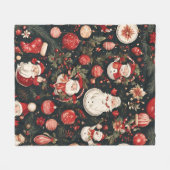 Weihnachtsdekorationen, Blätter, Blume Fleecedecke (Vorderseite (Horizontal))